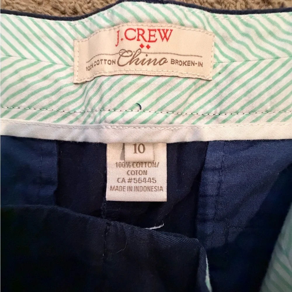 J. Crew Navy Cotton Chino Bermuda Shorts - Picture 2 of 4